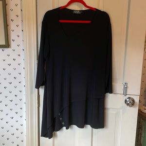 Black flowing tunic top